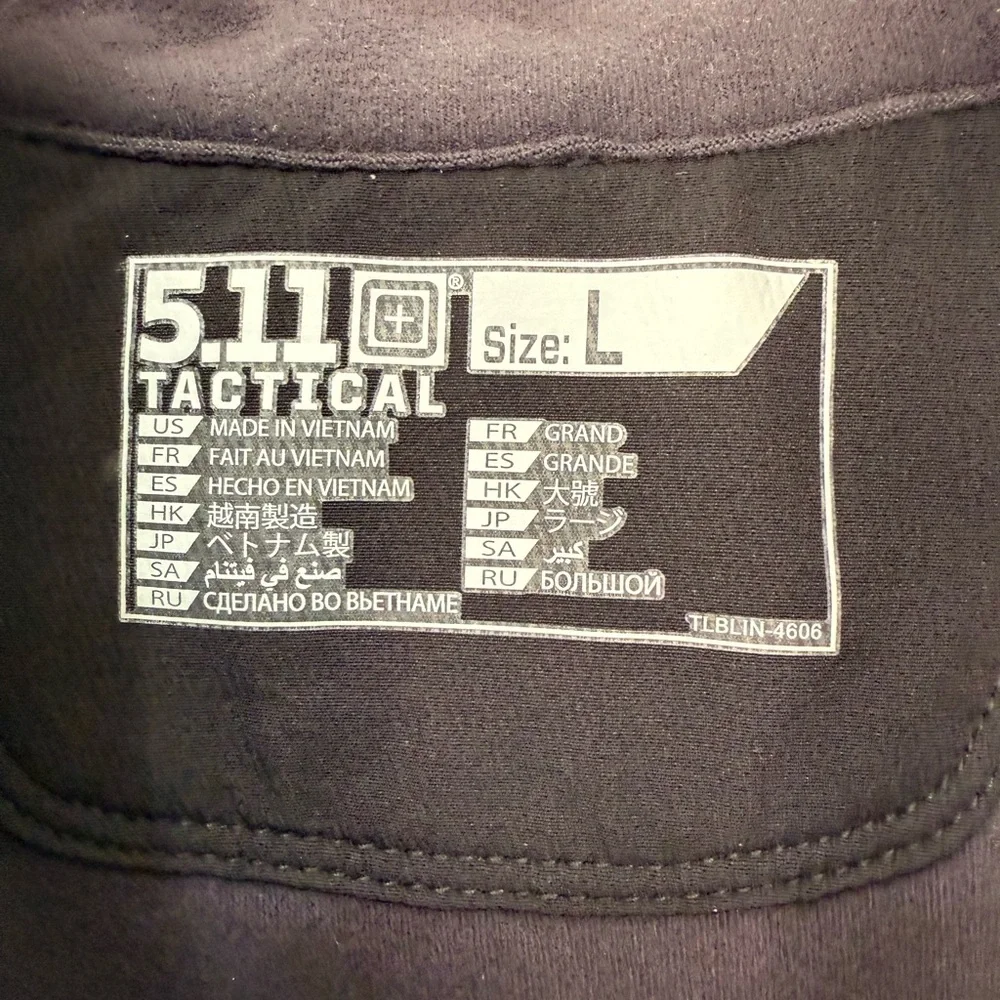 5.11 Tactical NWT Men's Thunderbolt Half Zip Charcoal Gray Jacket - Large - Picture 5 of 8
